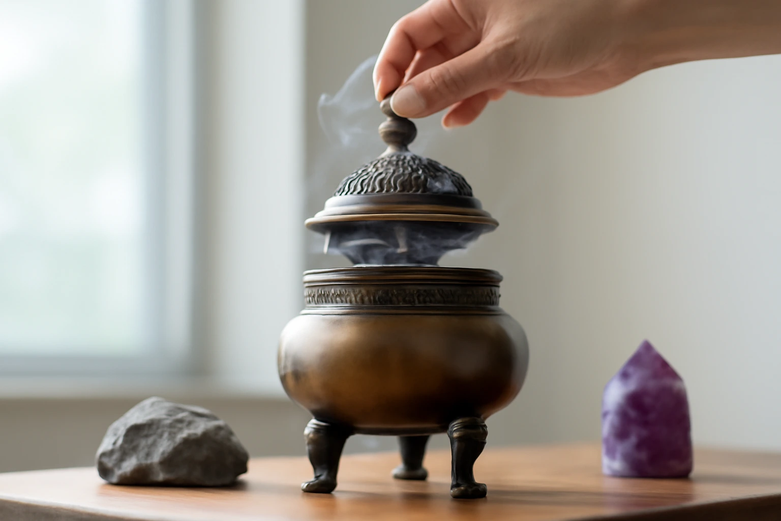 Đỉnh trầm và lư hương bằng đồng: cấu tạo, bộ tam sự, ngũ sự và cách dùng an toàn trong nhà